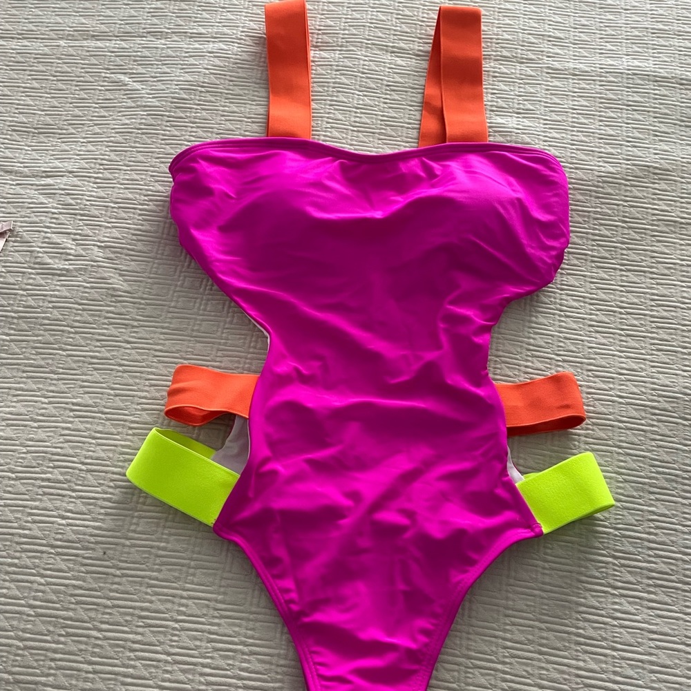 Shein colourblock bathing suit